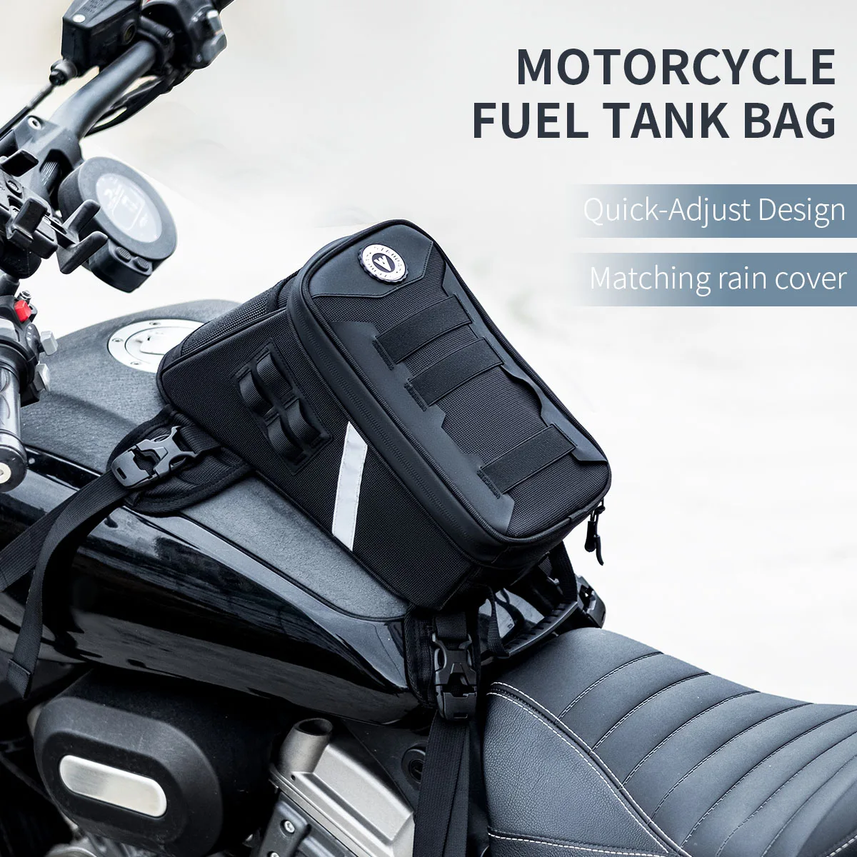 RZAHUAHU Fuel Tank Bag Screen Touch Phone Holder Motorcycle Bag Toolkit Storage Quick Release Handbag Riding Accessories