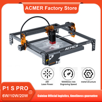 ACMER P1 S PRO 6W 10W 20W Laser Engraver Working Area 380*370mm Metal Wood Acrylic DIY Engraving Cutting Machine