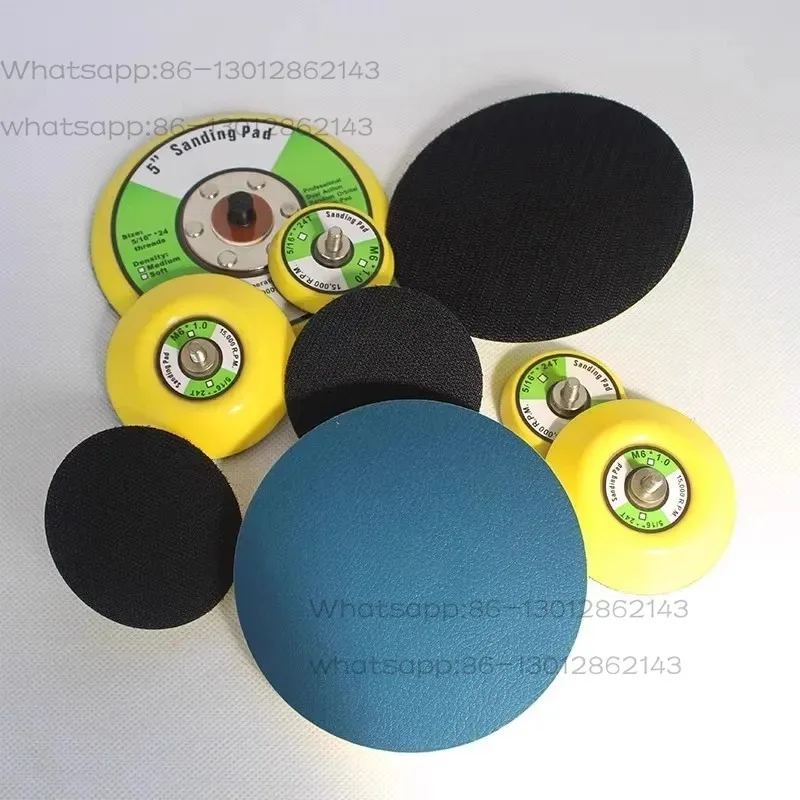 Flocked Self Adhesive Sanding Disc, Fleece Back Round Sandpaper Pad, Multi Sizes Hook & Loop Sand Sheet For Polishing Grinding