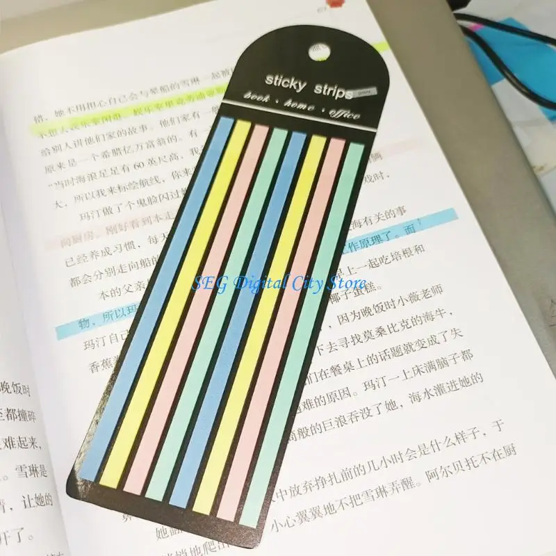U75B Multifunctional Colored Index Tabs Translucent Long Page-Markers Tabs for School