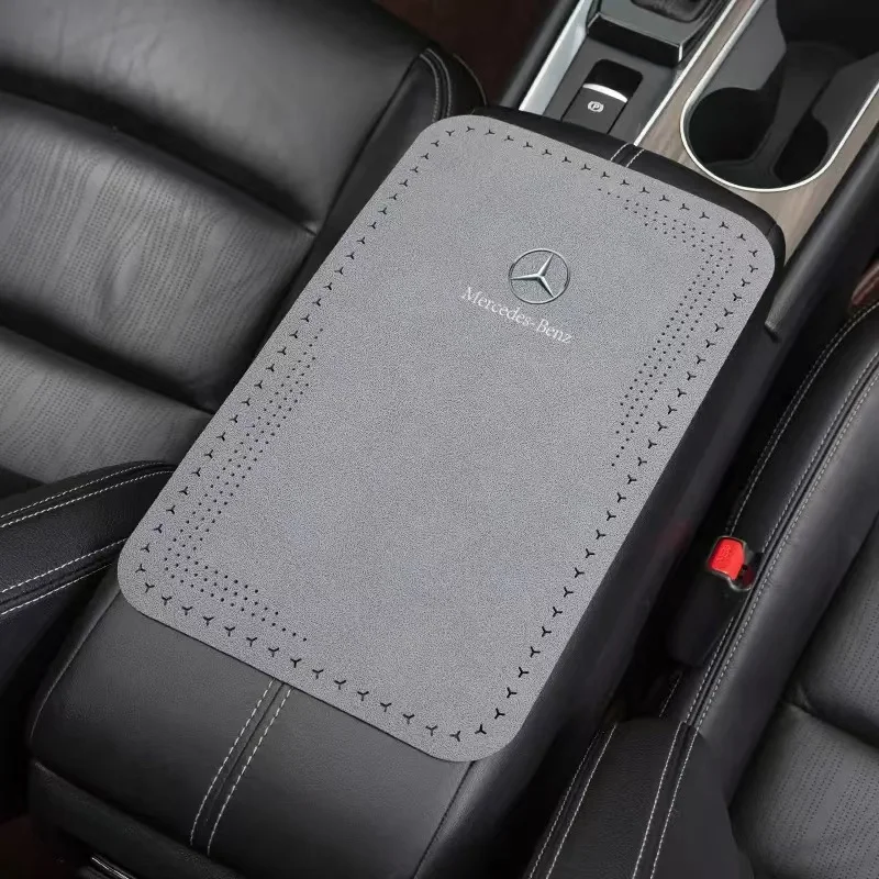 Car Armrest Pad Interior Elbow Rest Protector Mats For Mercedes Benz AMG E S C A B Class GLE GLS CLS GLC CLA GLA W221 W213 W212