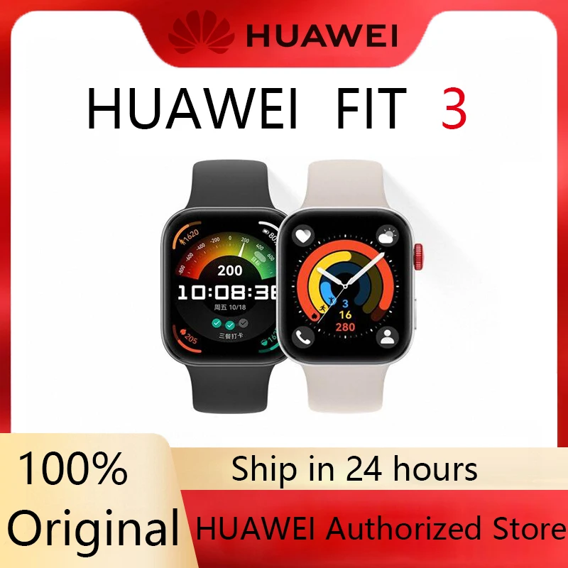 

ЧАСЫ HUAWEI FIT 3, умные часы с подсветкой и тонким большим экраном, спортивные часы для снижения жира, длительный срок службы, Bluetooth-вызов, спортивные часы