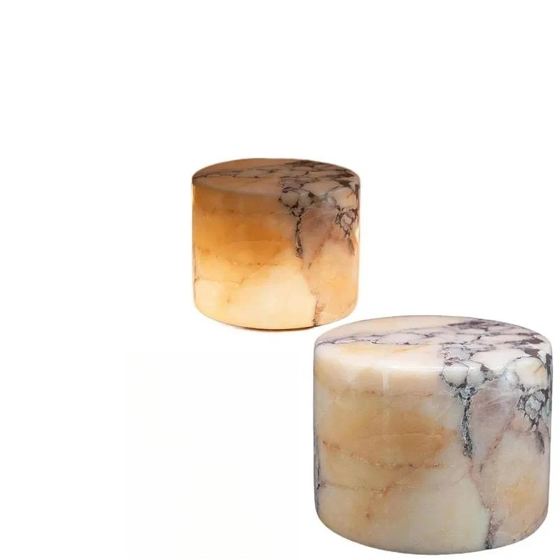 Natural Marble Touch Desk Lamp Modern Luxury Rechargeable Decorative Light for Foyer Porch Counter Bedroom Home