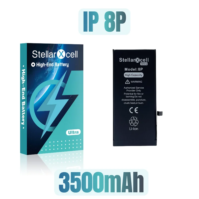 StellarXcell Ultra High capacity batterij 7037 TI voor iPhone 7 8 X XR XRMAX XS 11 12 Pro 13 mini 14 Plus 15 Pro Max met gratis gereedschap
