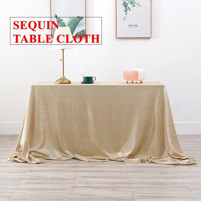 

Sequin Table Cloth Glitter Shinny Tablecloths For Wedding Event Banquet Christmas Decoration