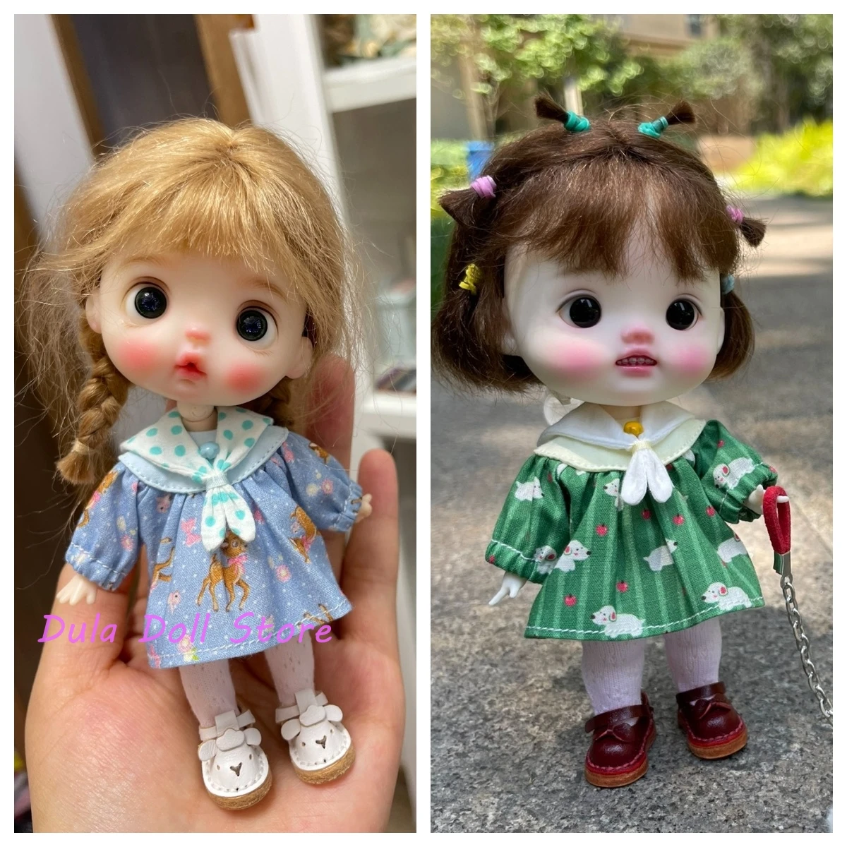 Dula Doll Clothes Dress Skirt and sock collar Ob11 gsc Doll Accessories