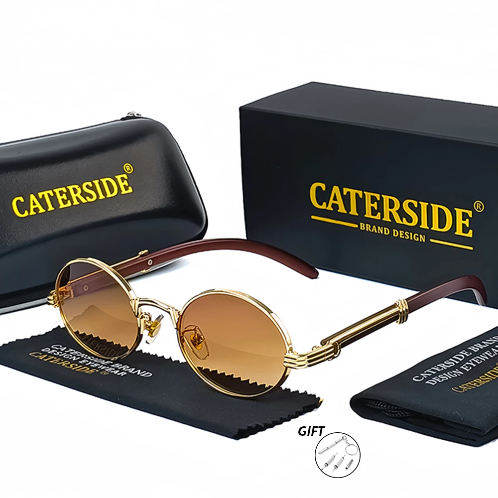 CATERSIDE Neue kleine runde Sonnenbrille mit Sehstärke für Männer und Frauen, individuelle optische Gläser, Retro-Myopie-Brille, für Reisen und den täglichen Gebrauch – Detail 8