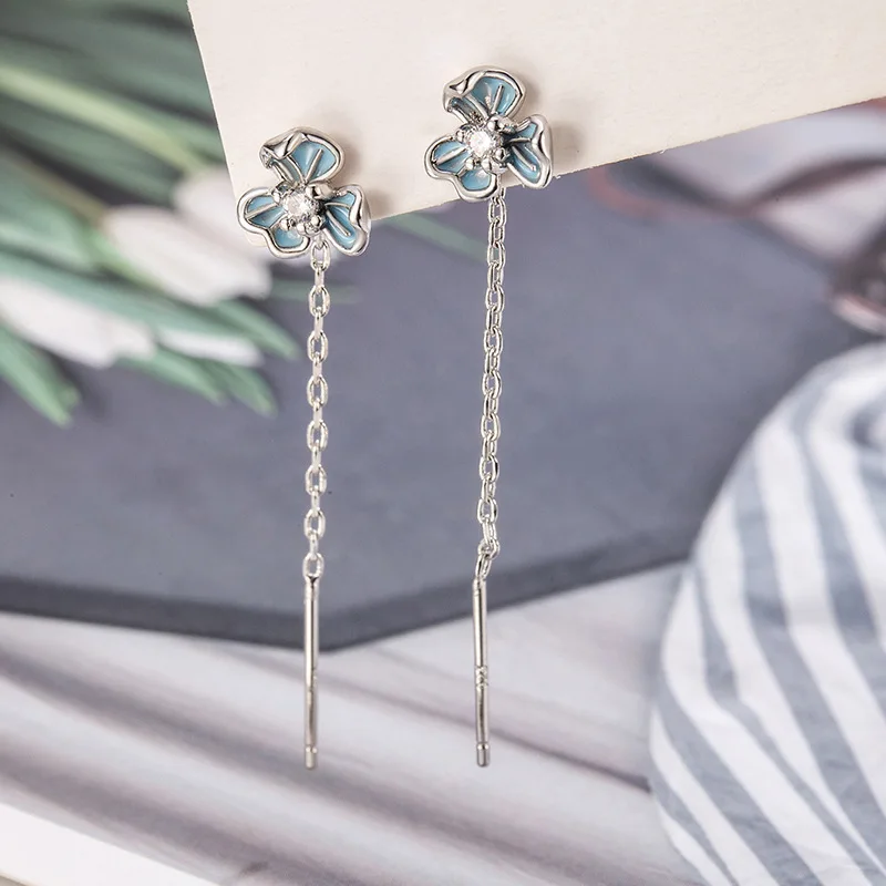 أقراط أذن صغيرة من الفضة الإسترليني عيار 925 مصنوعة من الفضة الإسترليني هي إكسسوارات مجوهرات رائعة وبسيطة للنساء #5