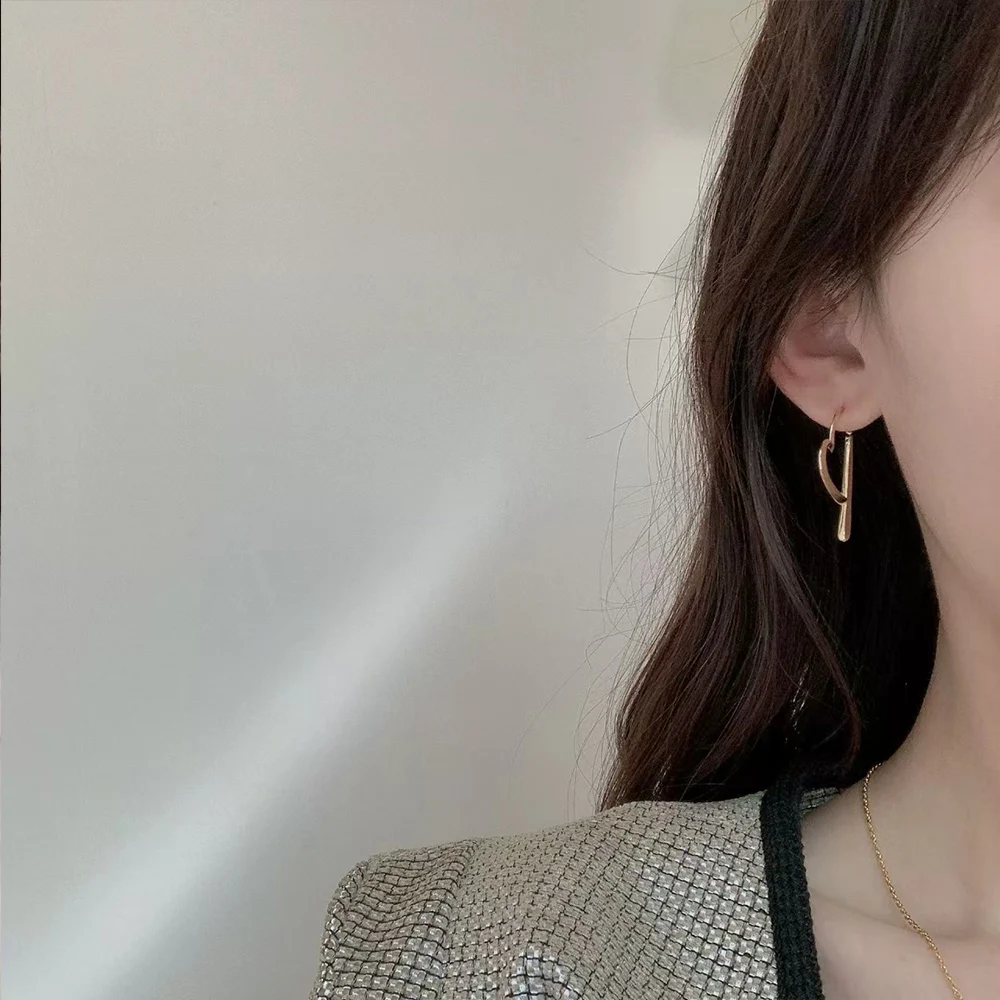 Simple Stylish Love Heart Drop Earrings For Women Girls Gold Silver Color Birthday Gift Party Earrings image 5