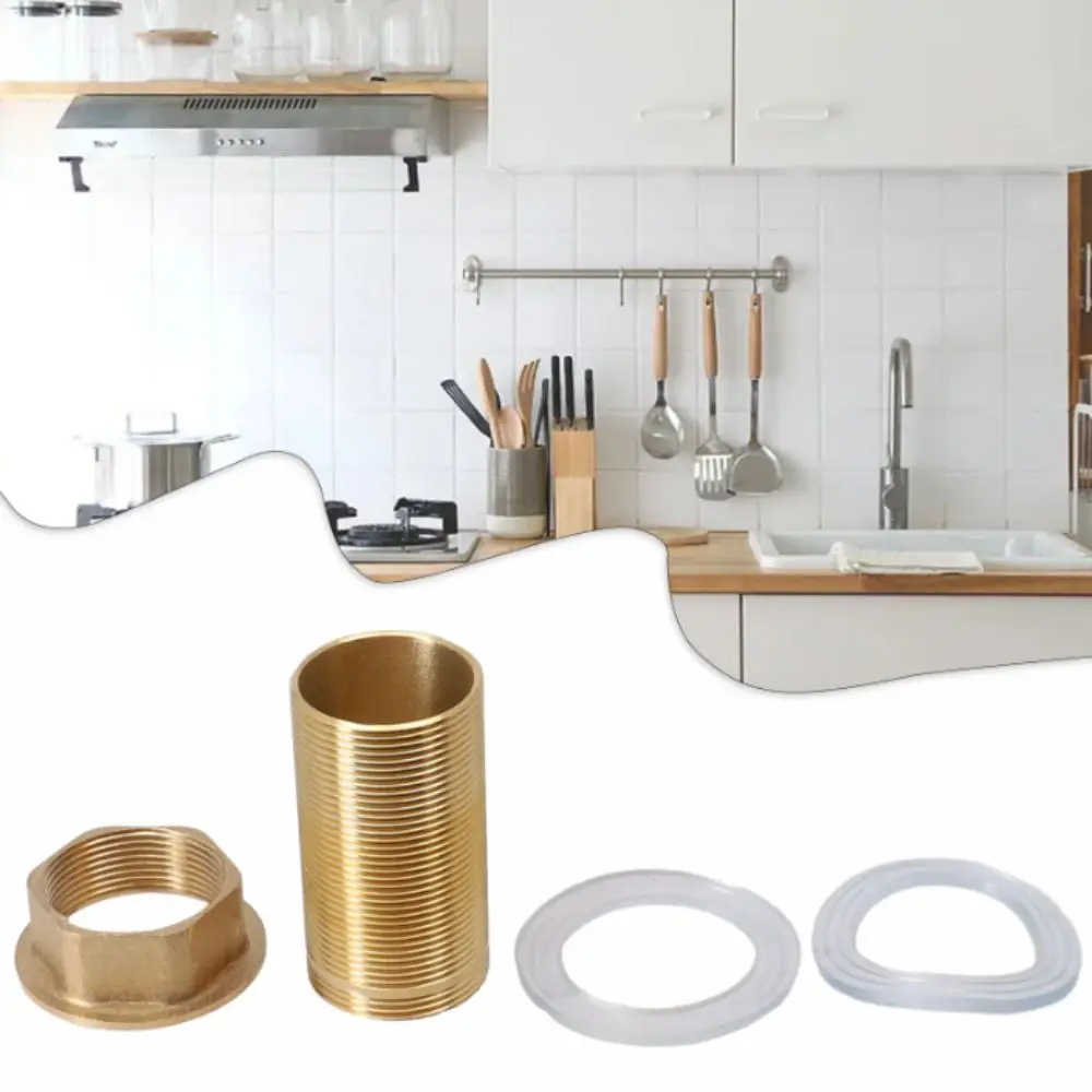 Stainless Steel Faucet Fixed Foot Extension Nut Hot Cold Water Tap Repair Nut 30 Plus Filament Faucet Accessories