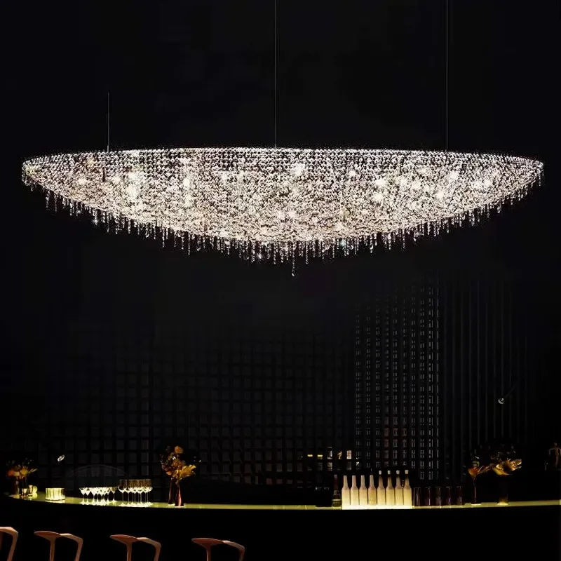Italian Crystal Chandelier Luxury Modern Dining Room Lamp Creative Art Decorative Light for Living Room Hotel Lobby Bar Front