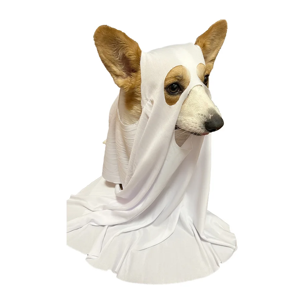 جديد شبح الكلب loween تأثيري الديكور الاسمية رداء مستلزمات الحيوانات الأليفة سماعة العرقية المرحلة زي المرأة Faion صيف 2025
