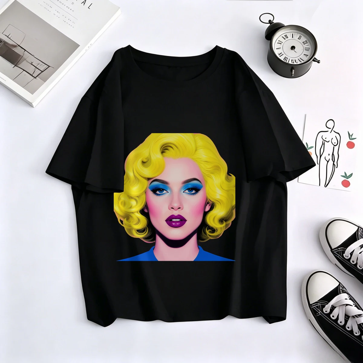 T-shirts pour femmes en coton à col marin, motif péninsule aquatique, vue sur l'océan, navigation, histoire maritime, culture