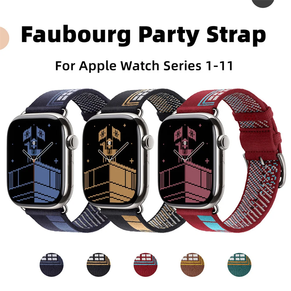 

Faubourg Party для Apple Watch Ремешки 49/45 мм 44 мм 41 мм 40 мм 46 мм Силиконовый браслет iWatch Series 11 10 9 8 7 6 Se ultra 1-3 stra