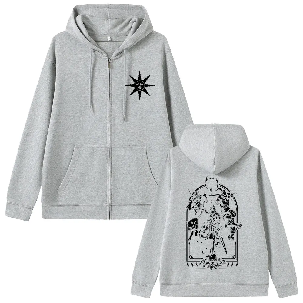 لعبة النفوس المظلمة الثناء الشمس قلنسوة بسحاب الرجال النساء القوطية روك زمم سترة معطف الرجال عادية خمر الصوف سترات قطنية عالية الجودة