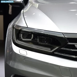 2 Pcs Car Headlight Protective Film Smoked Black Tint Wrap Vinyl Transparent TPU Sticker For Volkswagen VW Passat B8 215-On