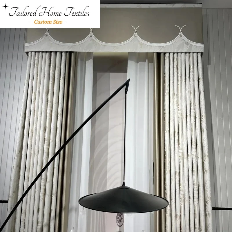 

Custom Size Fashion Luxury European Curtains for Living Room Bedroom Modern Simple Thickened White Tulle Window Decor