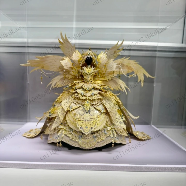 Wedding Dress Shaped 3D Metal Assembly Puzzle DIY Handcraft Decor Kit Creative Ornament Gift For Daily Decor