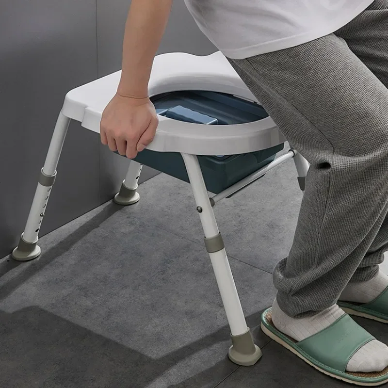 Elderly Disabled Toilet Toilet Chair, Adjustable Height Pregnant Woman Commode Toilet, Home Squat Toilet Seats Disability Help