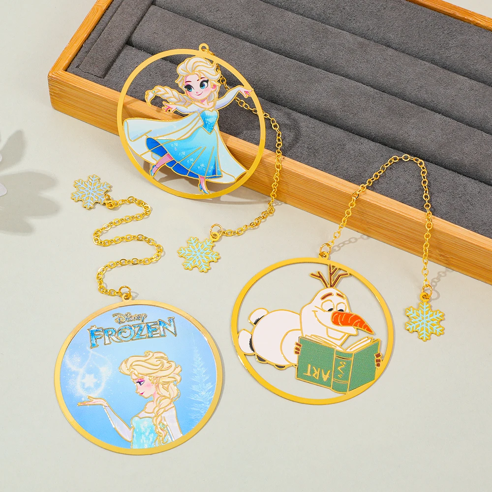 アニメ冷凍金属ブックマークオラフとエルザ本愛好家ブック装飾アクセサリー司書ギフト