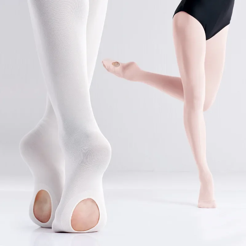 Kids Dance Socks Spring Summer Mesh Tights Girls Ballet Tights Nude Color Practice Socks for Dance Training