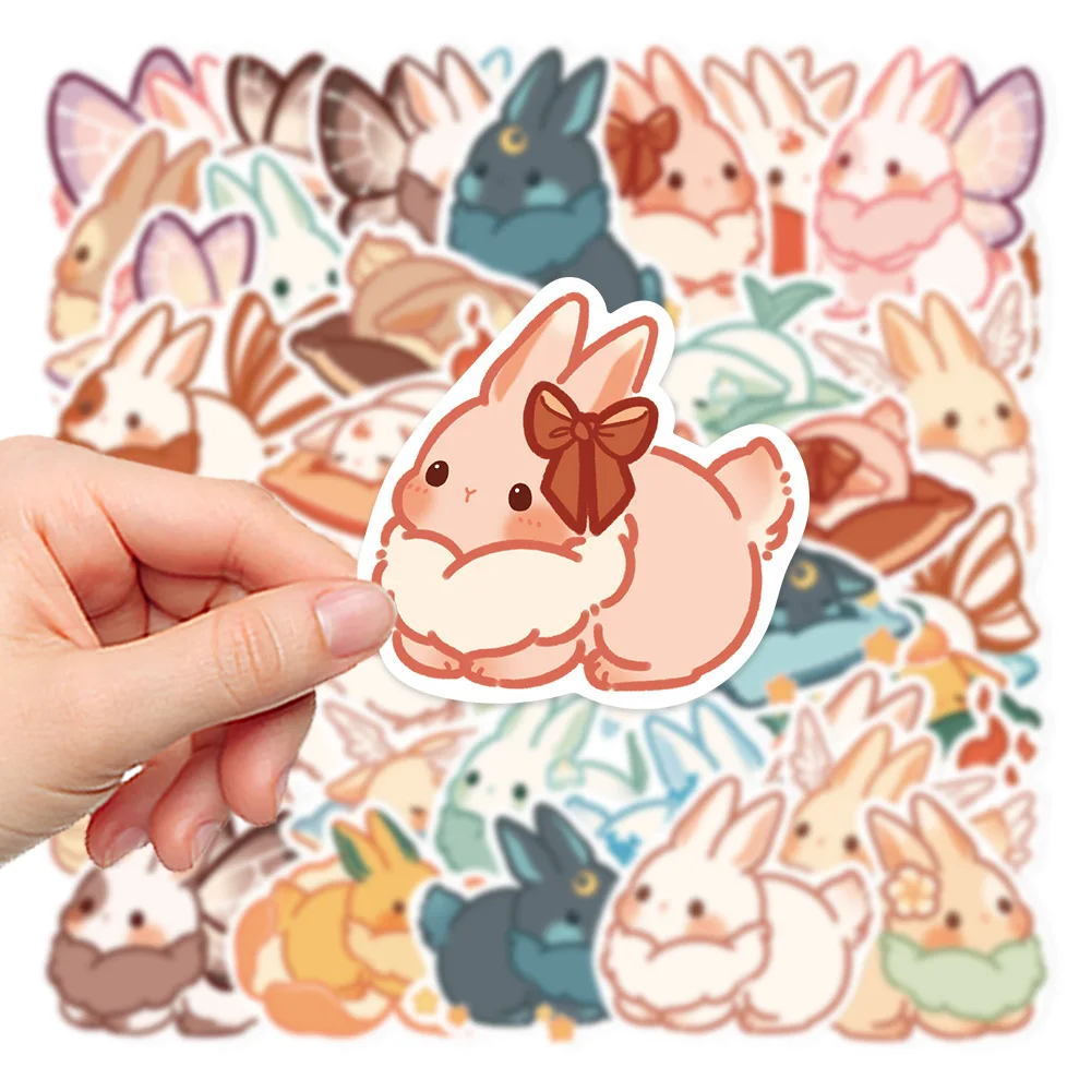 10/30/40PCS Kawaii แฟนตาซีสติกเกอร์กระต่ายตลกสัตว์ Decals DIY ตู้เย็นโทรศัพท์กระเป๋าผนังกีตาร์น่ารักสติกเกอร์ของขวัญสำหรับเด็ก