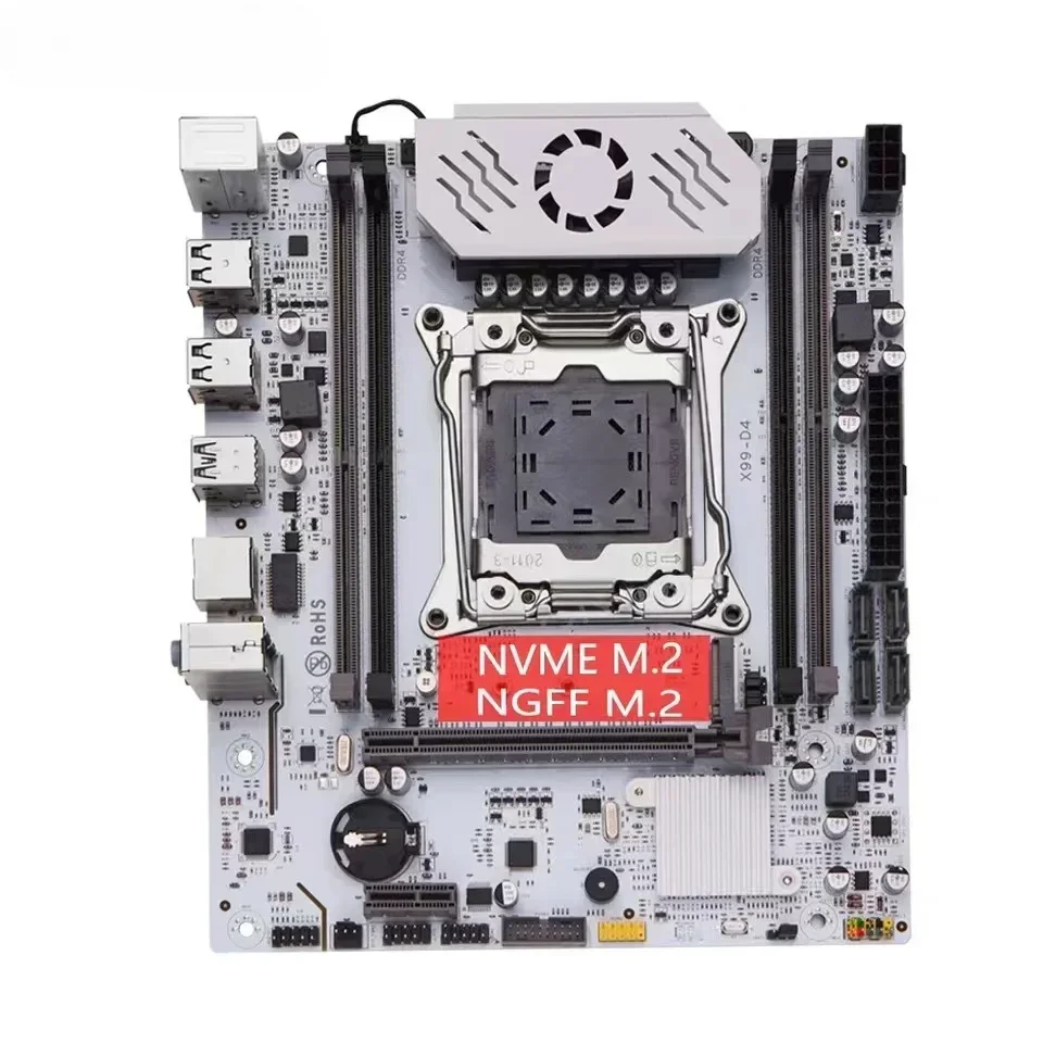 QIYIDA X99 motherboard D4 LGA 2011 3 with M.2 slot Support X99 C612chip DDR4 Memory SATA3.0 USB3.0 PCI16X