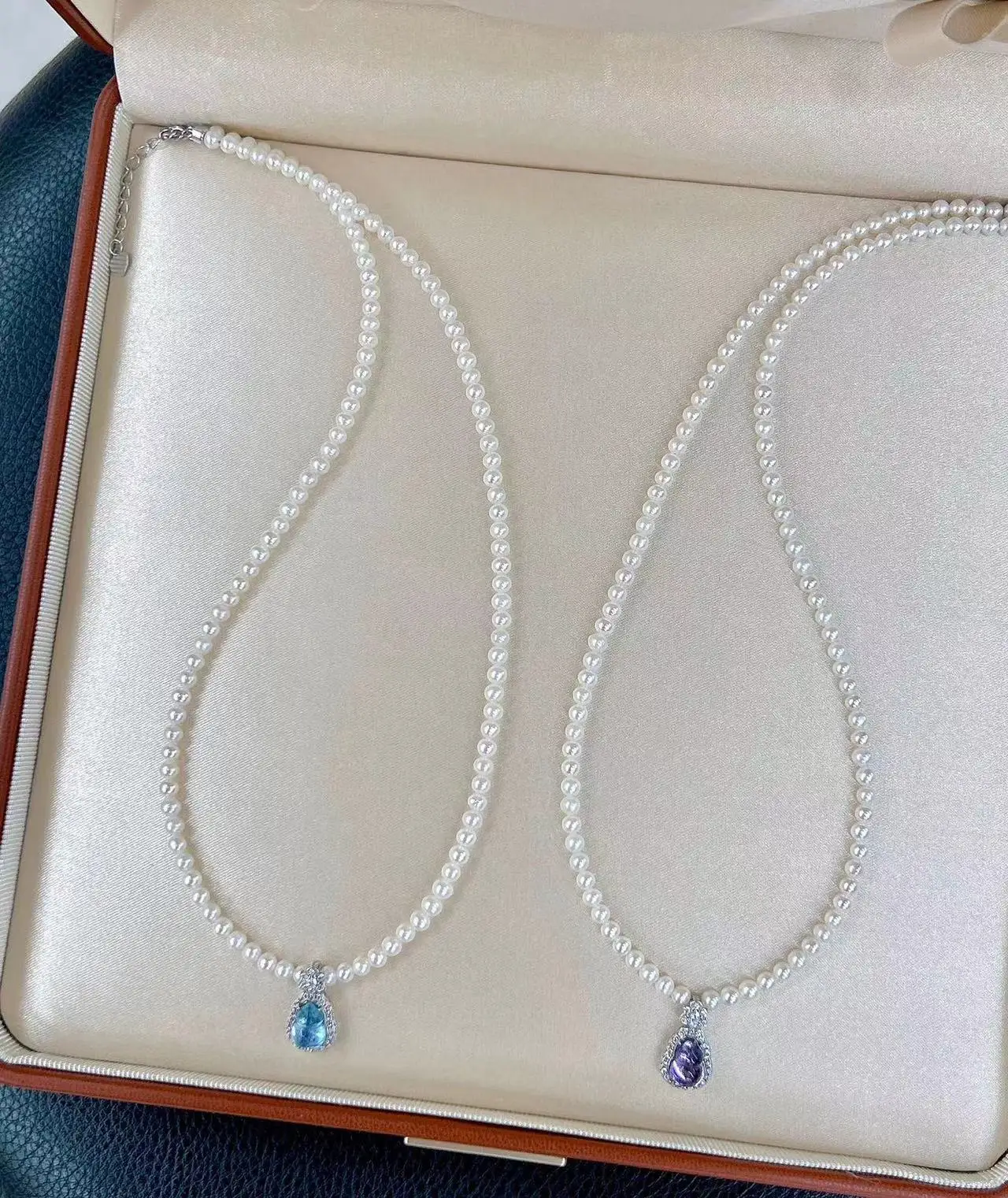 New Product - Exquisite AAAA3-4mm Natural Pearl Necklace 16in * 18in - Supports Customized Sizes