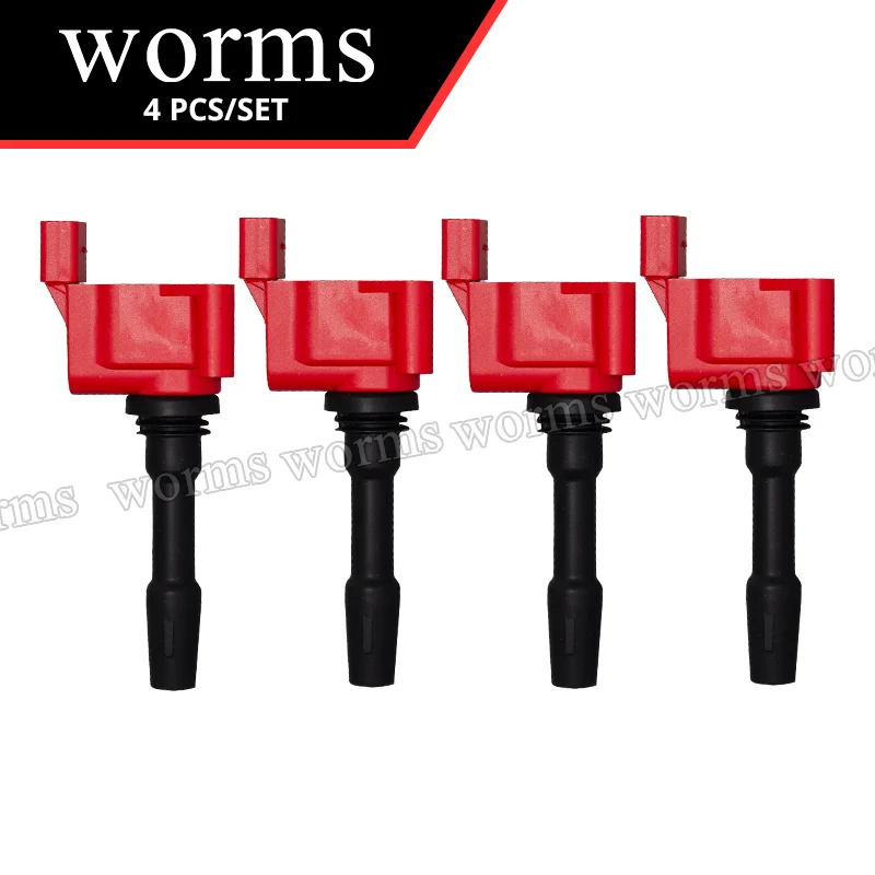 

Worms High Performance Ignition Coil 4PCS Set Racing For Audi Vw Tao Jetta Skoda Seat EA211 1.5T 05E905110