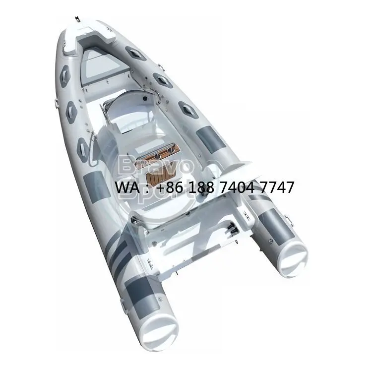 20ft Fiberglass 5.8m RIB Boat Deep-V Hypalon Fishing Boat with Motor for Sale
