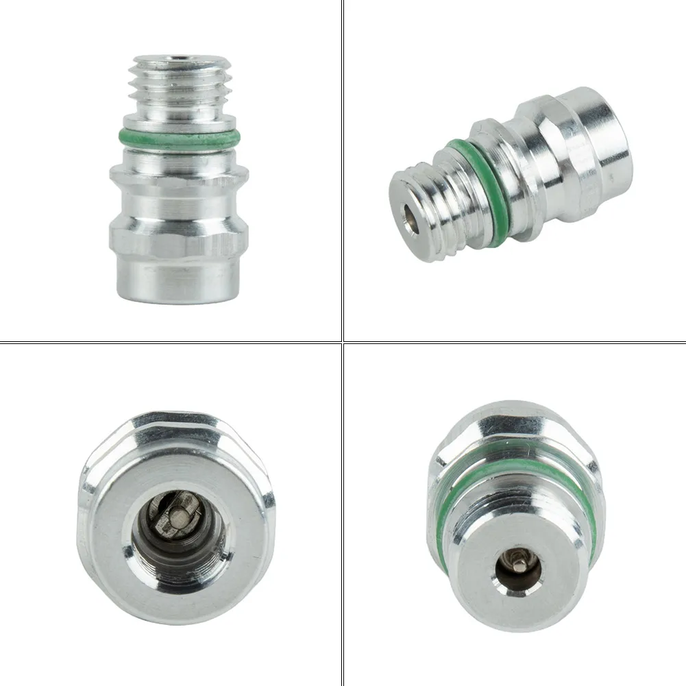 Car Accessory High Side R-134a Side Primary A C Fittings With Replaceable Valve Cores For Chrysler OE Type Fitting