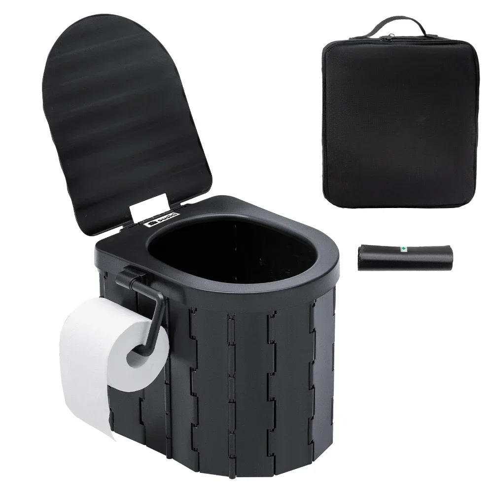 

Portable Folding Toilet,Foldable Emergency Toilet Car Folding Toilets Washable CampingToilet Travel Bucket Toilet Seat