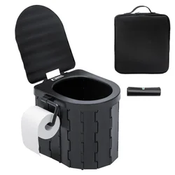 Portable Folding Toilet,Foldable Emergency Toilet Car Folding Toilets Washable CampingToilet Travel Bucket Toilet Seat