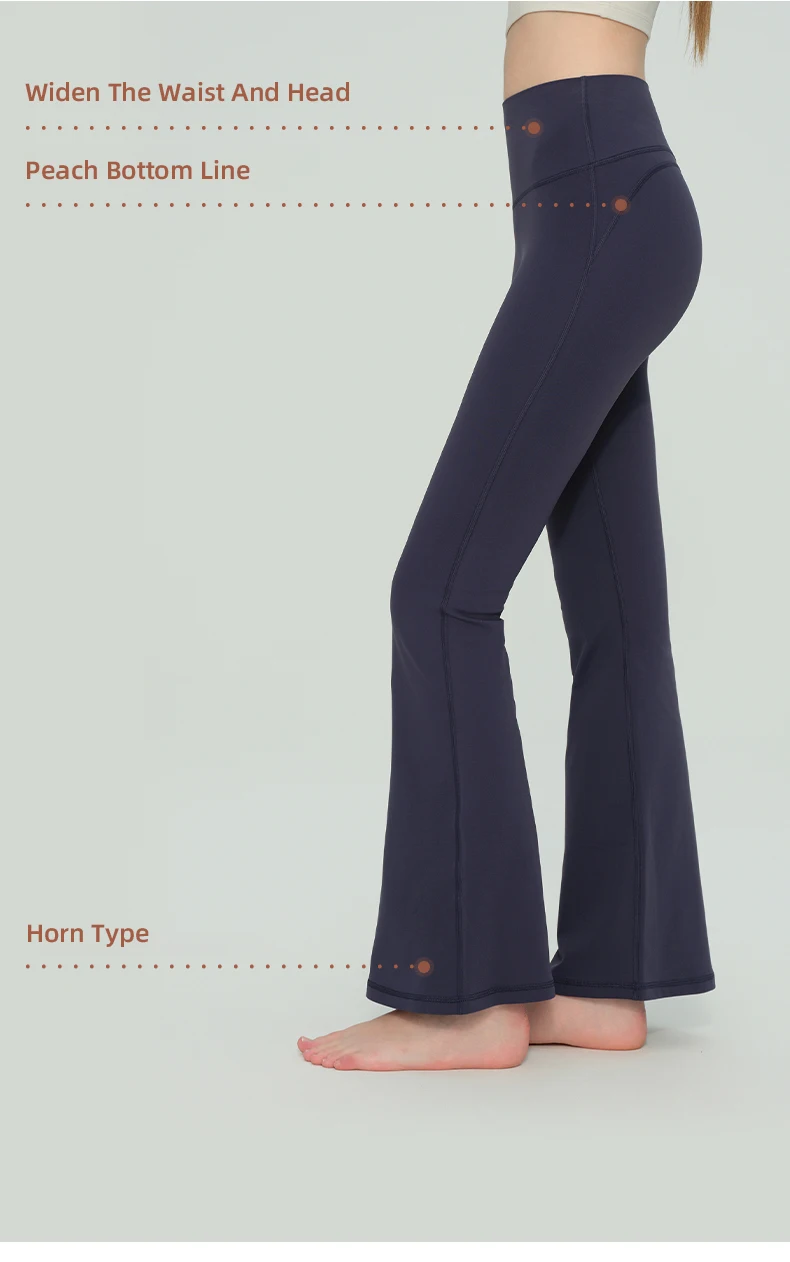 Neue Damen-Superweiche Schlaghose mit hoher Taille, elastisch, hüftformend, schlankmachend, atmungsaktiv, für Laufen, Fitness, Outdoor und Freizeit. – Detail 7