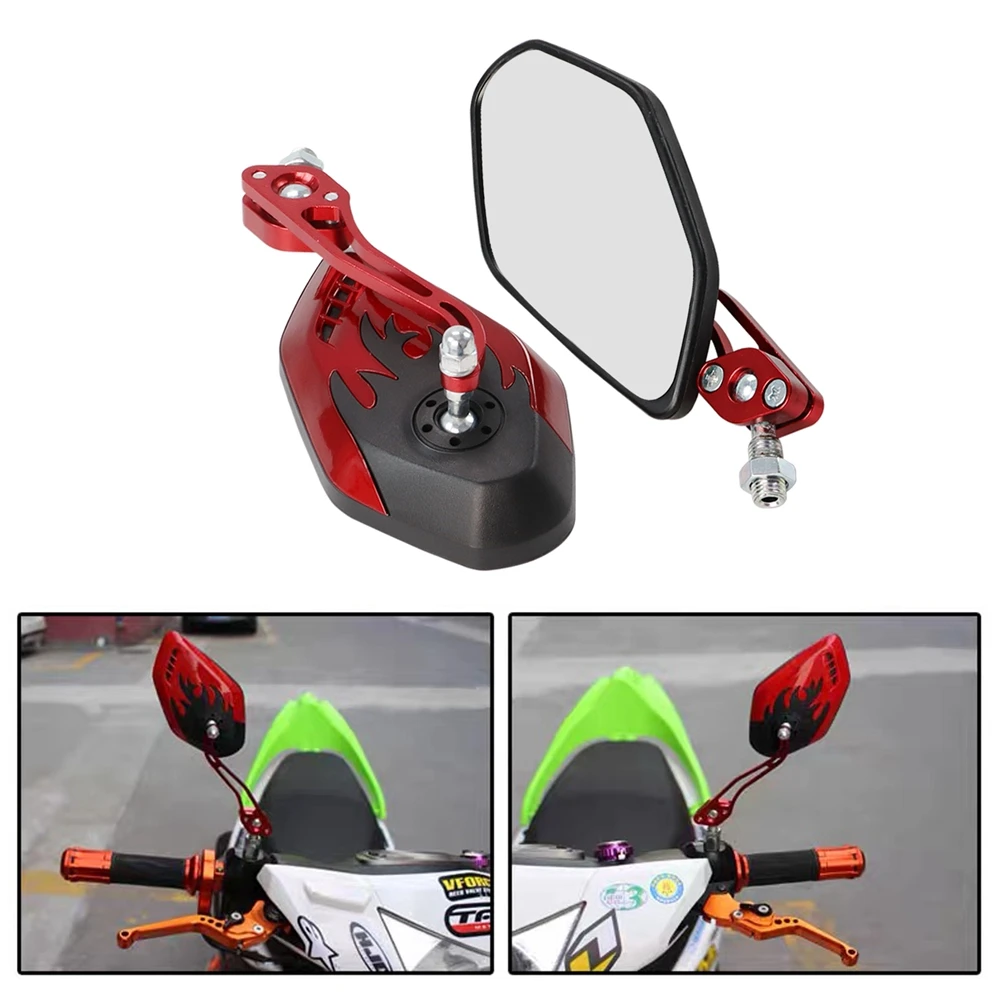 

2Pcs Universal Motorcycle Rearview Mirror 8mm 10mm for Honda Suzuki Yamaha Electric Vehicle Scooter Modification Accessories