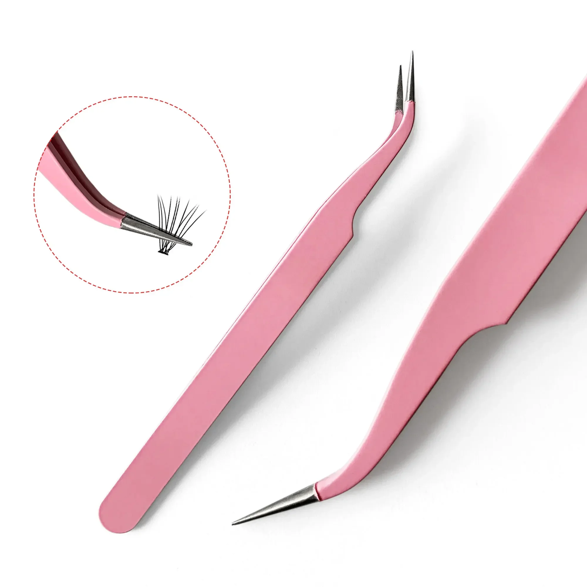 1 Pcs Eyelashes Tweezers Stainless Steel Superhard Tweezers High Precision Anti-static Tweezers for Eyelash Extensions