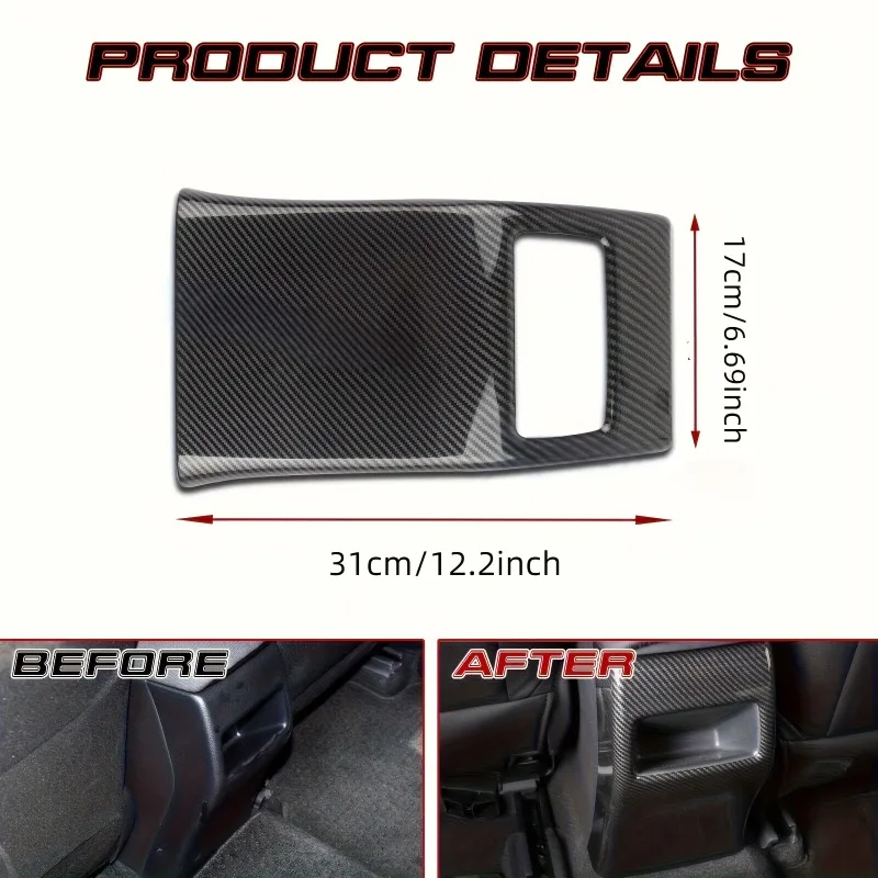 

Carbon Fiber Look Rear Air Vent Outlet Overlay Trim for Toyota for Corolla 2020-up