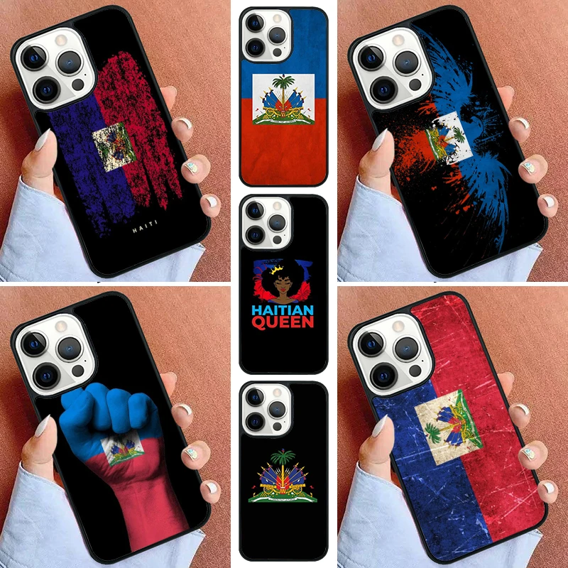 Haiti Haitian Flag Phone Case For iPhone 16 15 14 Pro Max 11 13 12 Mini Max SE 2020 6S 7 8 Plus Cover Capa