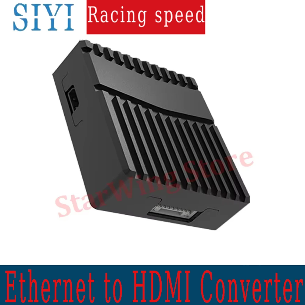 

Racing Speed Преобразователь SIYI Ethernet в HDMI OSD Накладка Запись MP4 Конфигурация IP-концентрации Совместимость с заземлением SIYI HM30