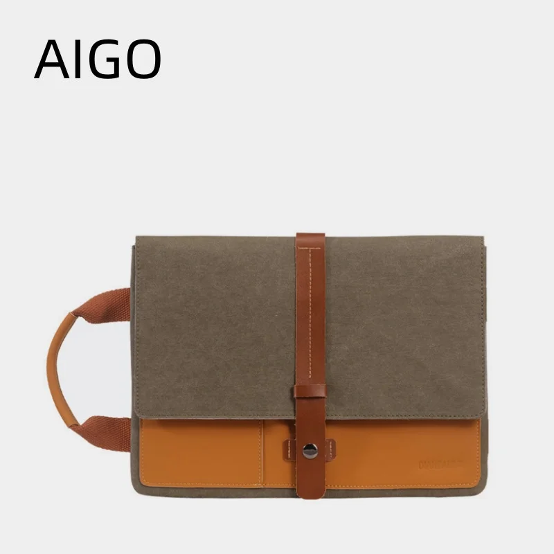 AIGO Applicable to Macbook Pro 13-inch 14-inch 15-inch 16-inch Office Laptop Bag Portable Business Vertical Version Computer Bag