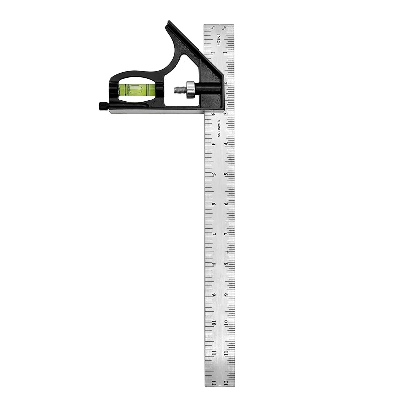 Woodworking Measuring Tools Metal Ruler Frame Square T Ruler Set