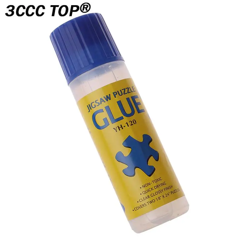120ml Puzzles Glue Conserver Self Apply Fast Dry for DIY Sticking Paper Transparent  Adhesive Liquid Glue With Soft Brush Head