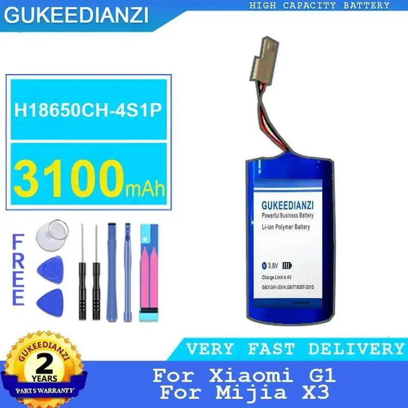 

Robotic Vacuum Cleaner Battery H18650CH-4S1P For Xiaomi G1 Mijia X3 Lightweight 3100Mah Premium Replacement