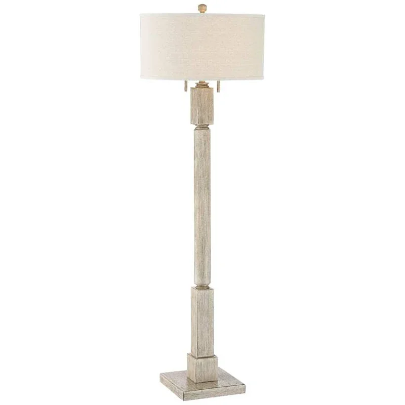 

#*French Retro Country Wooden Floor Lamp Bedroom Bedside Creative Living Room Decoration Floor Lamp
