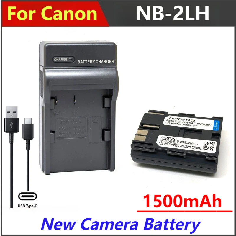 

1500mAh NB-2LH NB-2L NB2LH NB2L Battery Charger For Canon EOS 350D 400D Rebel XT XTI G7 G9 S80 S70 S60 S50 S45 S40 S30 2L12