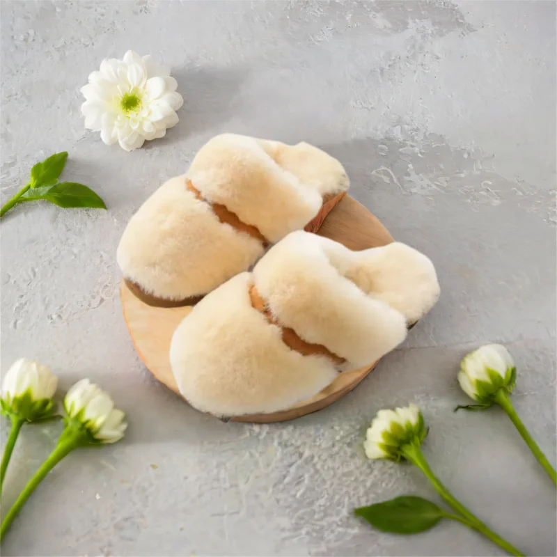 

Top Quality Women Fashion Sheep Hair Slippers Unisex Candy-Colored Flat-heeled Winter and Autumn Slippers Size 34~44