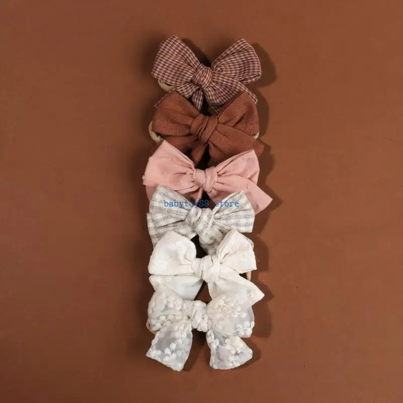 

Y4UD 6Pcs Baby Bowknot Headband Toddler Hair Bands Headwear for Girl Newborn Headbands Photography Props Hair Accessories