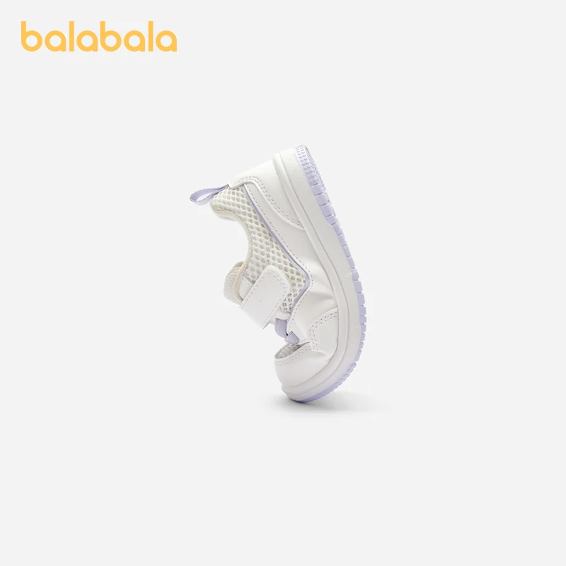 Balabala Baby Walking Shoes Boys Girls Shoes Infant Shoes Shoes for Children 2024 Spring Autumn New Shoes Breathable White Shoes