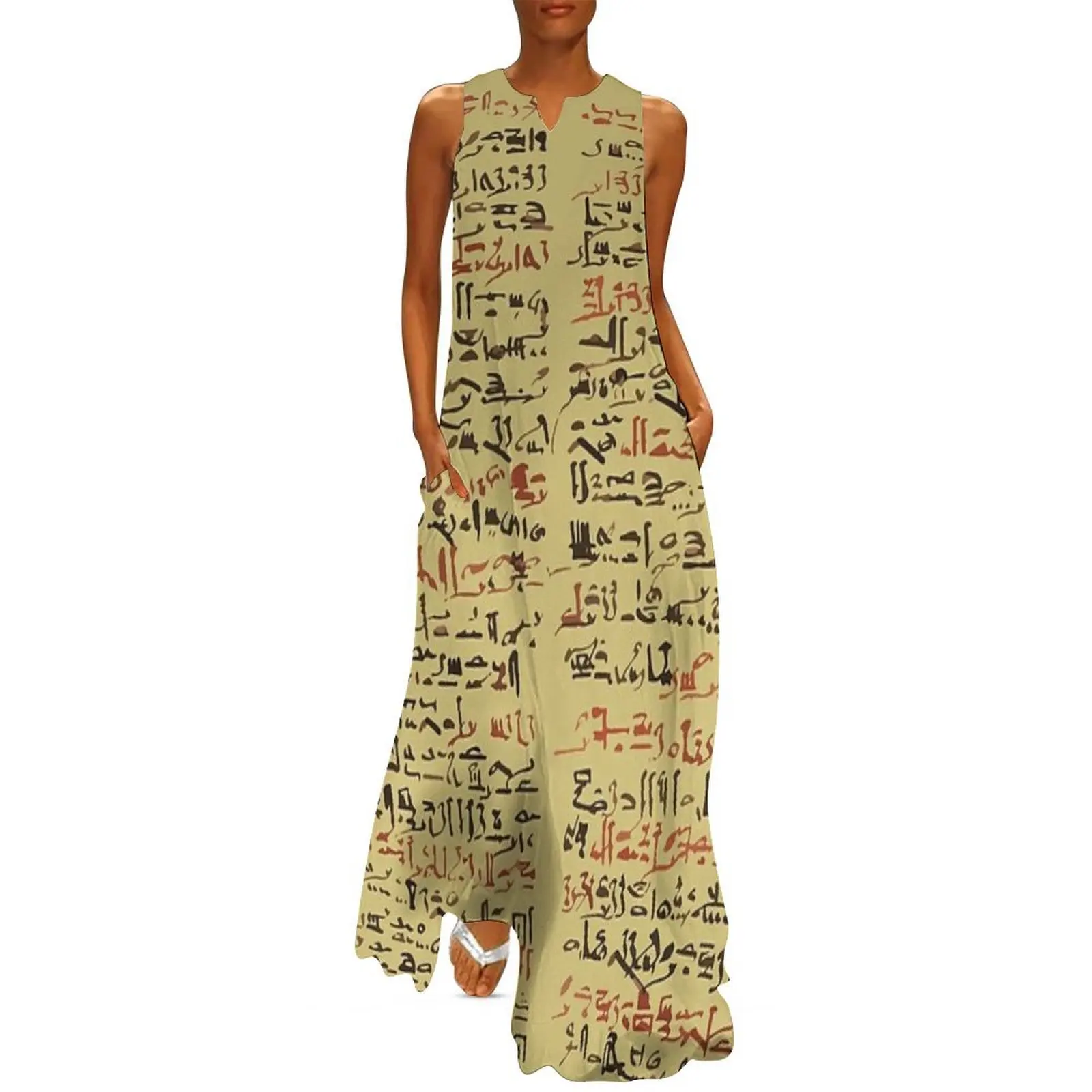 

Edwin Smith Egyptian Papyrus Long Dress luxury woman evening dress summer women's dress 2025 woman sexy