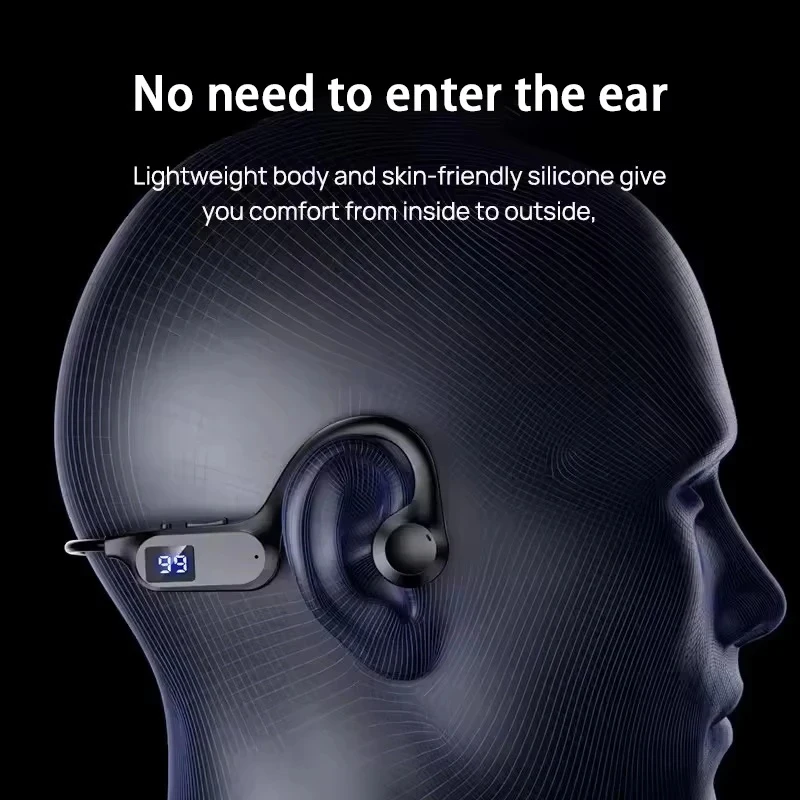 Real Bone Conduction Swimming Headset IPX8 Waterproof Wireless Bluetooth Headset Sports Swimming Professional Diving Headset